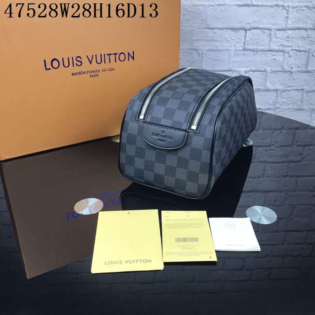 Louis Vuitton Monogram Damier Graphite KING SIZE TOILETRY BAG M47528 - Click Image to Close
